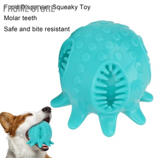 Octopus Shape Dog Teeth Cleaning Chew Ball Food Dispenser Squeaky Toothbrush Bite Toy