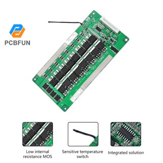 Pcbfun บอร์ดป้องกันแบตเตอรี่ลิเธียม 13S 48V 20A Li-ion Cell 18650 BMS PCB