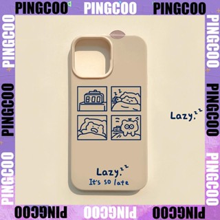 PingCoo - Candy Case For iPhone 14 13 12 11 Plus Pro Max XR TPU Soft Glossy Khaki Case Cute Cartoon Bear Camera Protection Shockproof Back Cover