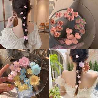 10 ชิ้น ดอกไม้ กิ๊บ สไตล์เกาหลี ใหม่ ด้านข้าง กิ๊บ หมวก ของขวัญสําหรับผู้หญิง