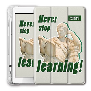 statue learning มีที่ใส่ปากกา เคส air 4/5 mini1/2/3/4/5/6 เคสซิลิโคน 10.2 gen 7/8/9 เคสไอแพด 2022 gen10 pro 11 case