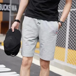 New🔥กางเกงขาสั้นลำลองผู้ชายไซส์ M-5XLเอวยางยืดกระเป๋าซิปผ้าหนาคุณภาพดีและราคาถูก🔥🔥🔥
