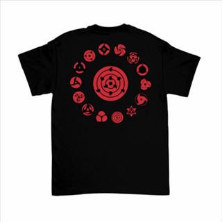 เสื้อยืด พิมพ์ลายโลโก้อนิเมะนารูโตะ SHARINGAN TEAM UCHIHA สําหรับเด็ก