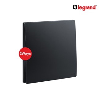 Legrand สวิตช์สองทาง 1 ช่อง สีดำ 1G 2Way Switch 16AX รุ่นมาเรียเซนต์ | Mallia Senses | Matt Black| 281001MB | Ucanbuys