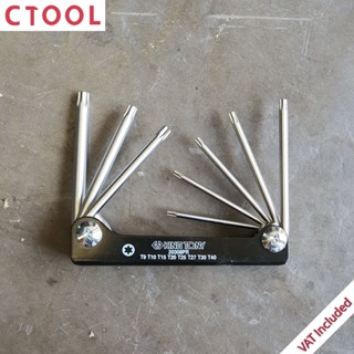 ชุดประแจท็อคตลับ 8 ตัว T9-T40 KingTony ของแท้ - Authentic Eight Pieces Knife Type Torx Wrench Set - ซีทูล Ctoolhardware