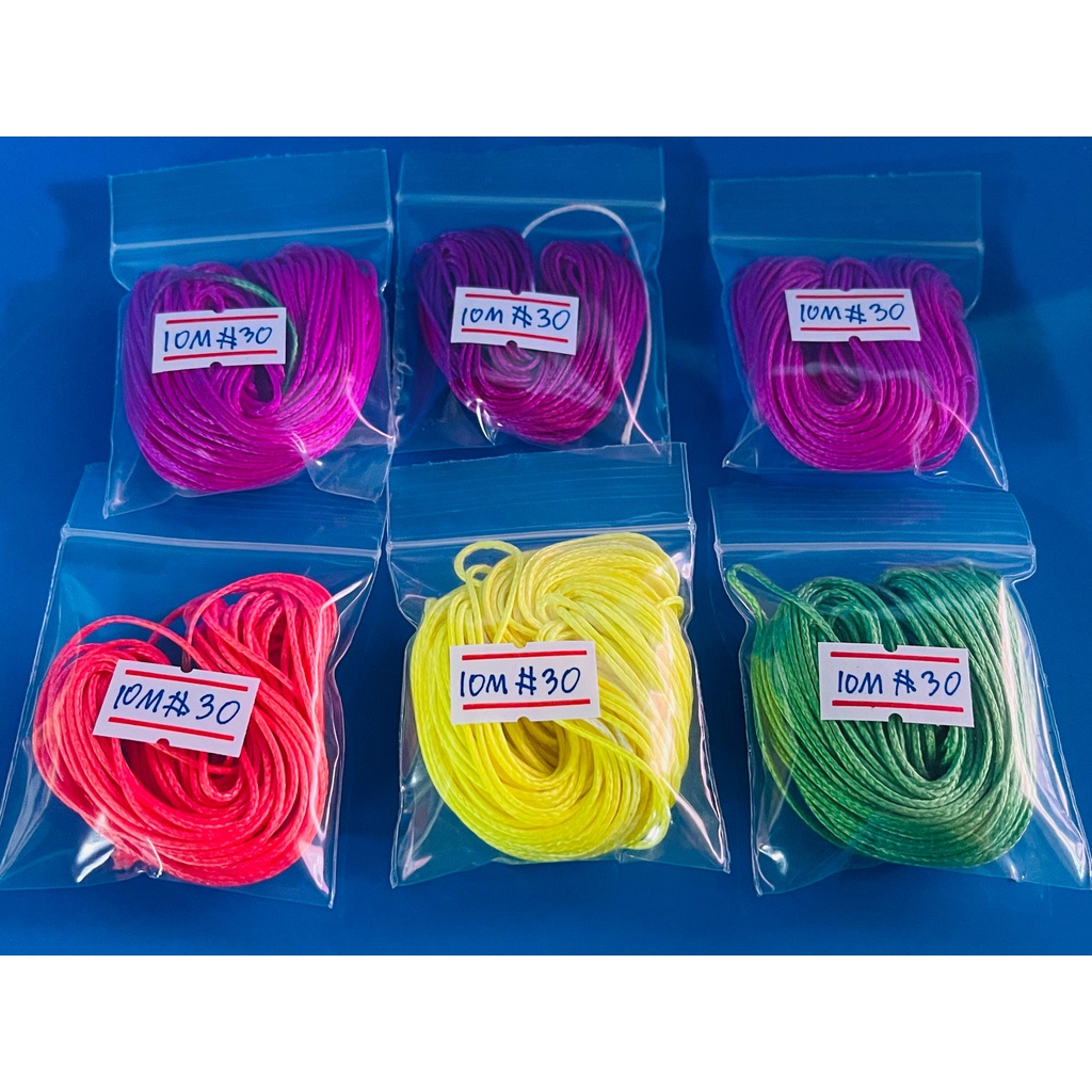 เชือกมัดยาง ผูกสายหน้าตกปลา ผูกตะกร้อ Pe300 ปอน์ด แบ่ง 10 เมตร เหนียว เส้นใหญ่ ไม่บาดยาง