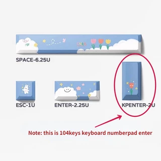 ปุ่มกดคีย์บอร์ดเมคคานิคอล 10 คีย์ ลาย Totoro Meow Meow Nintendo Theme cherry profile PBT 5 ด้าน OEM CMYK WIN แบบเปลี่ยน