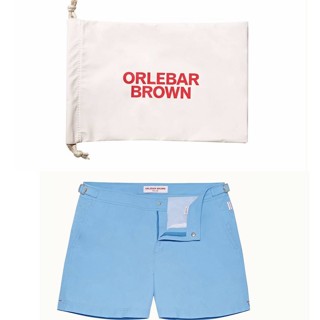 พร้อมส่งในไทย📦กางเกง ขาสั้น ว่ายน้ำ Orlebarbrown SETTER Shorter-Length Swim Shorts(Bright Sky)เอว 30 นิ้ว