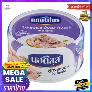 นอติลุสทูน่าแซนวิชในน้ำเกลือ 170กรัม Nautilus Tuna Sandwich in Brine 170g.