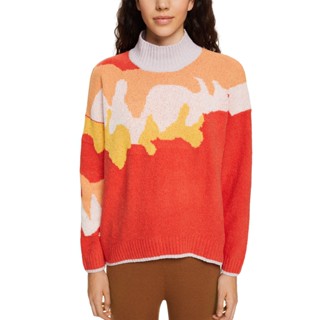 ESPRIT Womens Multicoloured knitted jumper - Orange Red (XS-XXL)