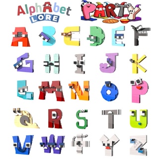 Alphabet A-Z ของเล่นตัวต่อโมเดลตัวอักษรภาษาอังกฤษ Lore A-Z ขนาดเล็ก ของเล่นเสริมการเรียนรู้เด็ก สําหรับตกแต่งบ้าน