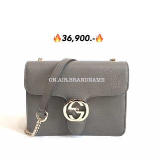 New gucci interlocking shoulder bag สีเทาสวยละมุน ขายดีมาก
