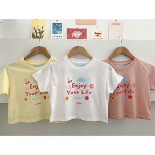 เสื้อครอป “Enjoy your life” Crop 🍒🌟