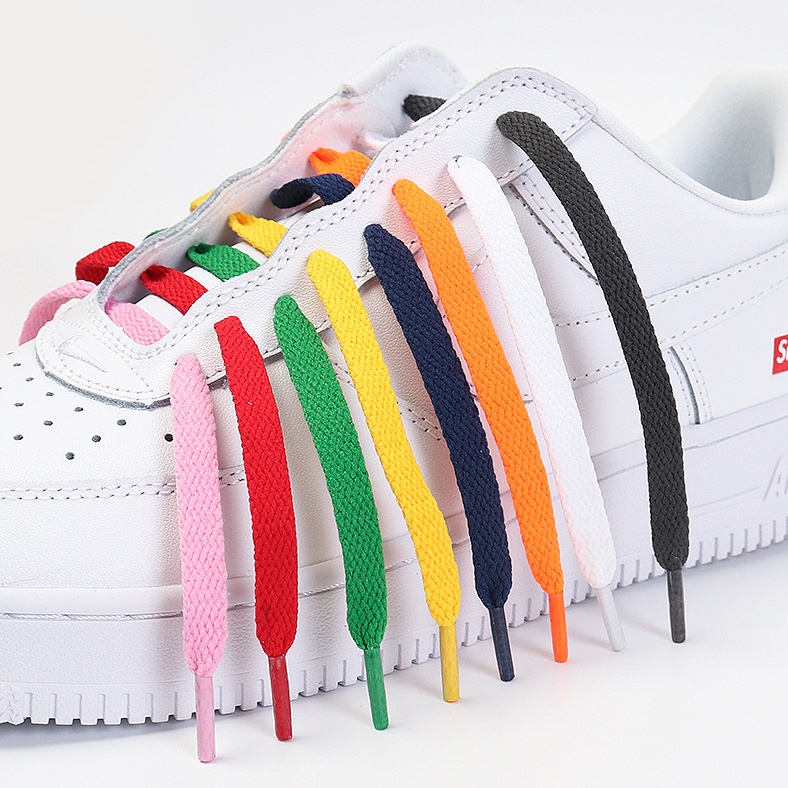 🔥เชือกรองเท้าสีเดียว🔥ยาว120cm เชือกรองเท้าสีพื้น สำหรับรองเท้ากีฬา นักเรัยน ลูกเสือ  ด้ายฝ้ายถักสีไม่ตก