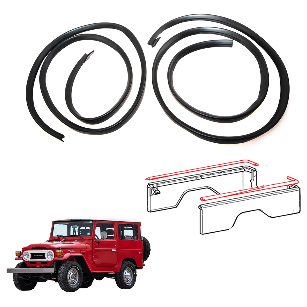 ยางปิดข้างตัวรถ ช่วงท้าย ซ้าย/ขวา โตโยต้า แลนด์ครุยเซอร์ Hardtop J45 J47 BJ45 FJ45 HJ45 Toyota Land 