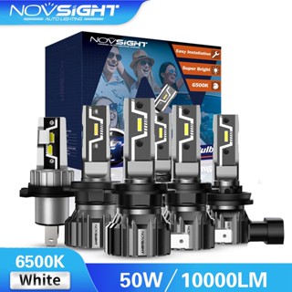 NOVSIGHT N57 หลอดไฟ LED ไฟหน้ารถยนต์ โคมไฟสว่างพิเศษ H4 H11 9005 HB3 10000LM Headlamp ไฟตัดหมอกสีขาว 6500K