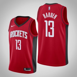 ชั้นวางของกีฬา ลายจรวด Houston Rockets 13 สําหรับผู้ชาย XS# เสื้อกีฬาบาสเก็ตบอล James Harden NBA Hot heat press สีแดง สีดํา CPimcg15OHfkda39