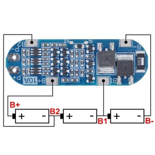 {GOOD} บอร์ดโมดูลแบตเตอรี่ลิเธียม Li-ion 18650 BMS PCB HX-3S-FL10-A