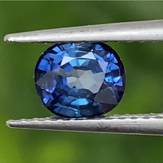 พลอย ไพลิน Blue Sapphire 1.14 กะรัต (Cts.) พลอยแท้ อัญมณีมงคลประจําวันเกิด เครื่องประดับพลอย