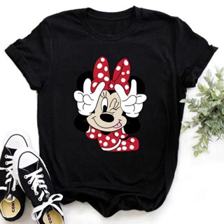 New Hot Kawaii Minnie Mouse T Shirt Cartoon Women Disney Tshirt Funny Top Tee Fashion Female Clothes T-shirts Drop Shipp