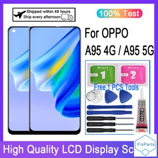 Amoled หน้าจอสัมผัสดิจิทัล LCD แบบเปลี่ยน สําหรับ OPPO A95 CHP2365 CPH2365 A95 5G PELM00