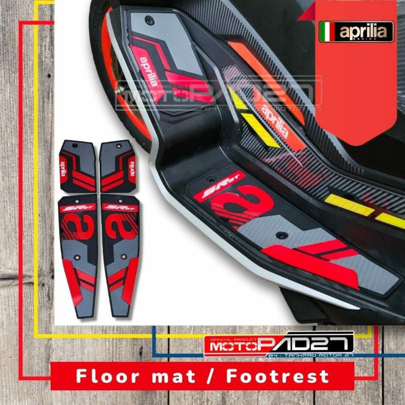 พรมพักเท้า Bordes Footrest Floor APRILIA SR-GT 200 ยางพรีเมี่ยม