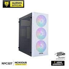 Nubwo NPC-327 เคสคอมพิวเตอร์ รองรับ Mini-ITX / MICRO-ATX / ATX พร้อมพัดลม 3 ตัว ไฟ Rainbow ของแท้รับประกัน 1 ปี