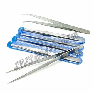 OnePlus คีบหนีบสแตนเลส คีมหนีบอเนกประสงค์ มี 2 แบบ ปากคีบงอ ปากคีบแหลม Stainless steel tweezers