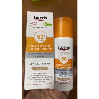 ซันโฟโต้เอจจิ้ง Tinted | ยูเซอริน Eucerin Photoaging Control Face Sun Tinted SPF 50+ Medium 50ml.