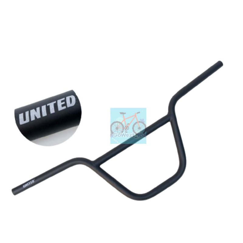 ยี่ห้อ UNITED สีดํา 25.4 แฮนด์จักรยาน BMX | คุณภาพสูง
