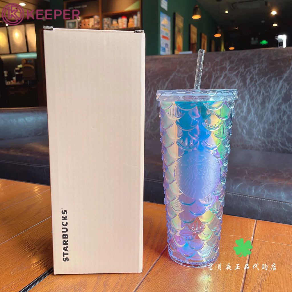Starbucks 午茶 China 2022 Anniversary Pink Siren Mermaid Scales 710Ml Venti Cold Cup Tumbler 【Keeper】