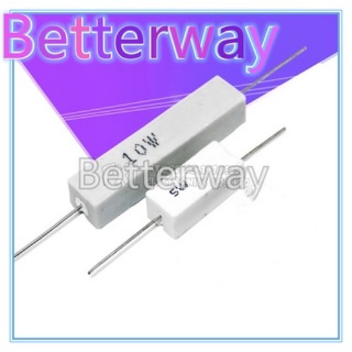 10pcs 5W 10W ซีเมนต์ความต้านทาน 0.1 ~ 10k โอห์ม 0.33R 1R 10R 100R 0.22 0.33 1 10 100 1K 10K โอห์มซีเ