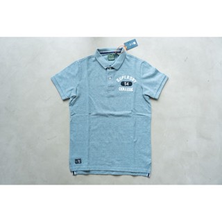 [SALE] Vintage Superstate Polo สี Desert Sky Blue Grit เสื้อยืด Superdry ของแท้ 100%