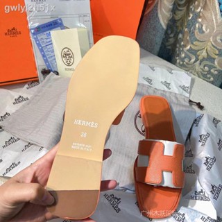 ❈■ﺴNew TH 2022 slippers. They match everything. Leather sandals, flat beach (original packing with box)