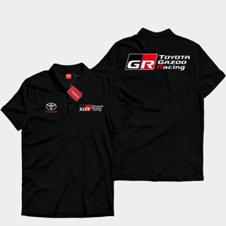 เสื้อยืดโปโล คอปก ลาย TOYOTA GAZOO RACING SPORT ยานยนต์ SAKAZUKI