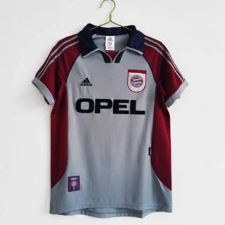 เสื้อกีฬาแขนสั้น ลายทีมชาติฟุตบอล Bayern away season 1998/99 ชุดเยือน S-XXL AAA