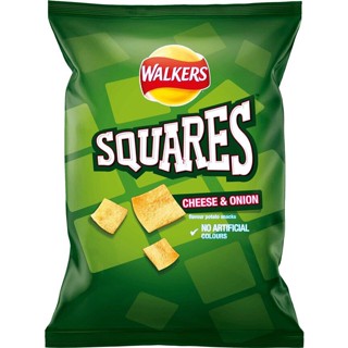 Squares Cheese &amp; Onion Walkers 27.5 G.