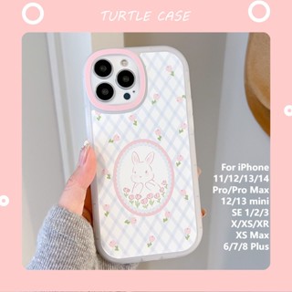 [พร้อมส่ง] เคสโทรศัพท์มือถือ ซิลิโคน ลายการ์ตูนกระต่ายตาโต สําหรับ iPhone 14 13 12 11 PROMAX XS XR XSMAX SE2020 6 7 8PLUS MINI