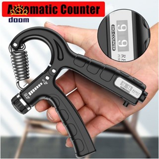 Hand Grip Wrist Counter Adjustable Wrist Resistant Arm Finger Forearm Exerciser Arm Exercise Counting Grip Strength Device Trainer 【Doom】มือจับ