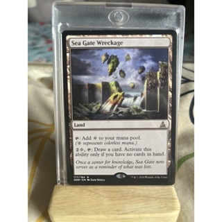 การ์ด MTG Sea Gate Wreckage Land Magic the gathering edh rare รุ่น OGW สภาพ Nm