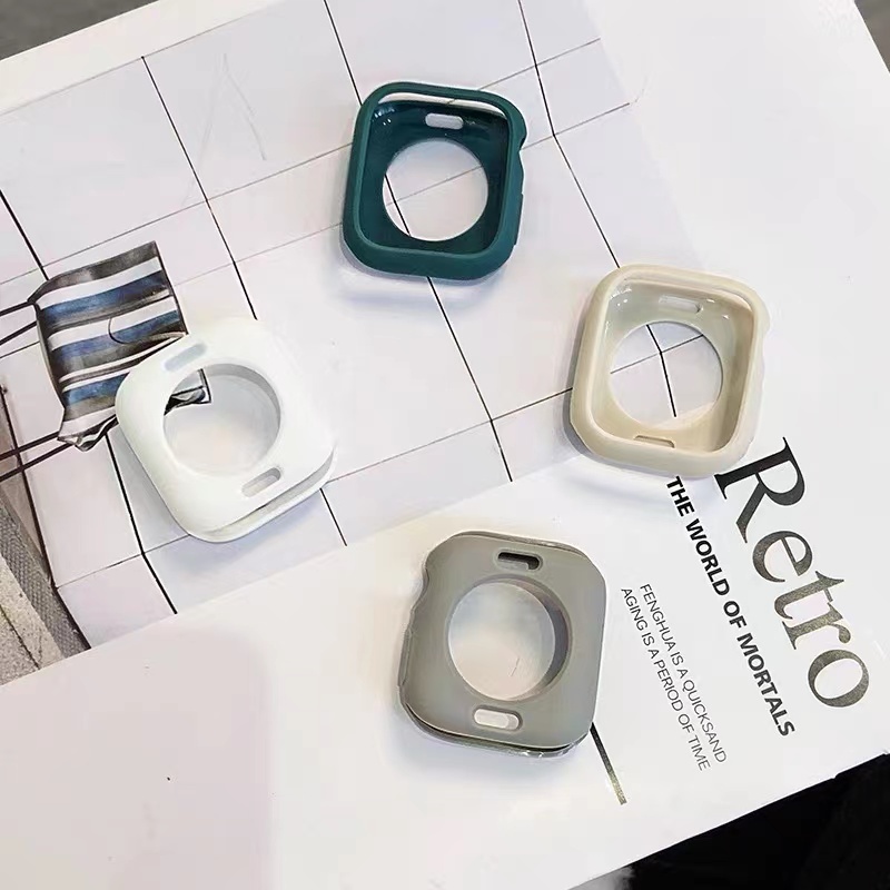 （จัดส่งจากกทม ）เคสซิลิโคน สีพื้น สําหรับ Smart Watch Series 10 9 8 7 6 SE 5 4 3 2 1 ขนาด 38มม-49มม - รูปที่ 2