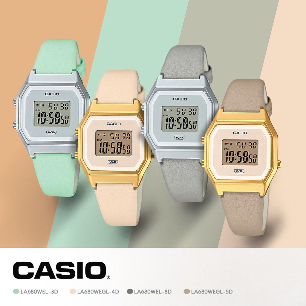 กล่องดำ cmg New Casio Lady La-680WEL La680  LA680WEL LA680W LA-680 แท้ประกันศูนย์ Cmg 1 ปี