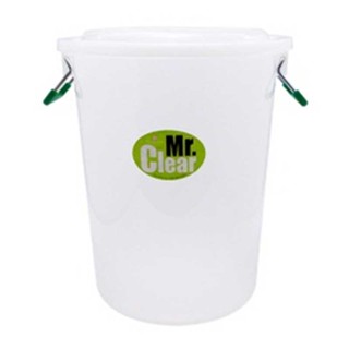 ถังน้ำพลาสติกพร้อมฝา ความจุ 17 แกลลอน สีขุ่น รุ่น 309 APP Plastic water bucket with lid, capacity 17 gallons, opaque col