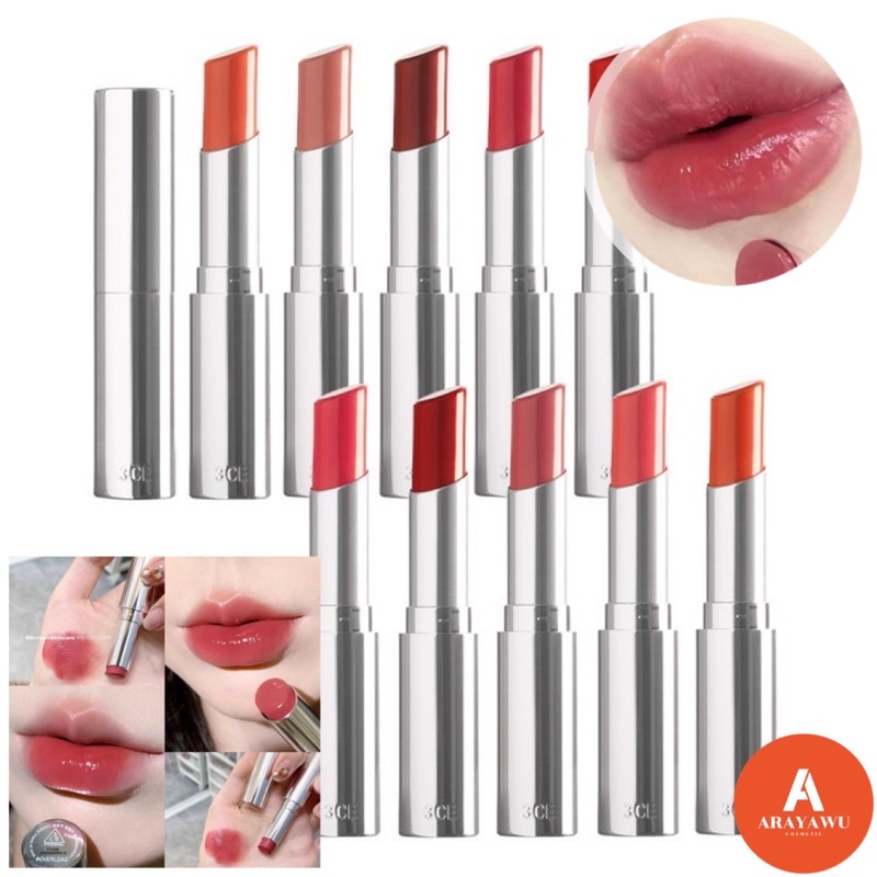 ( แท้/พร้อมส่ง) 3CE Glow Lip Color ลิปสติก ให้ริมฝีปากชุ่มชื่น