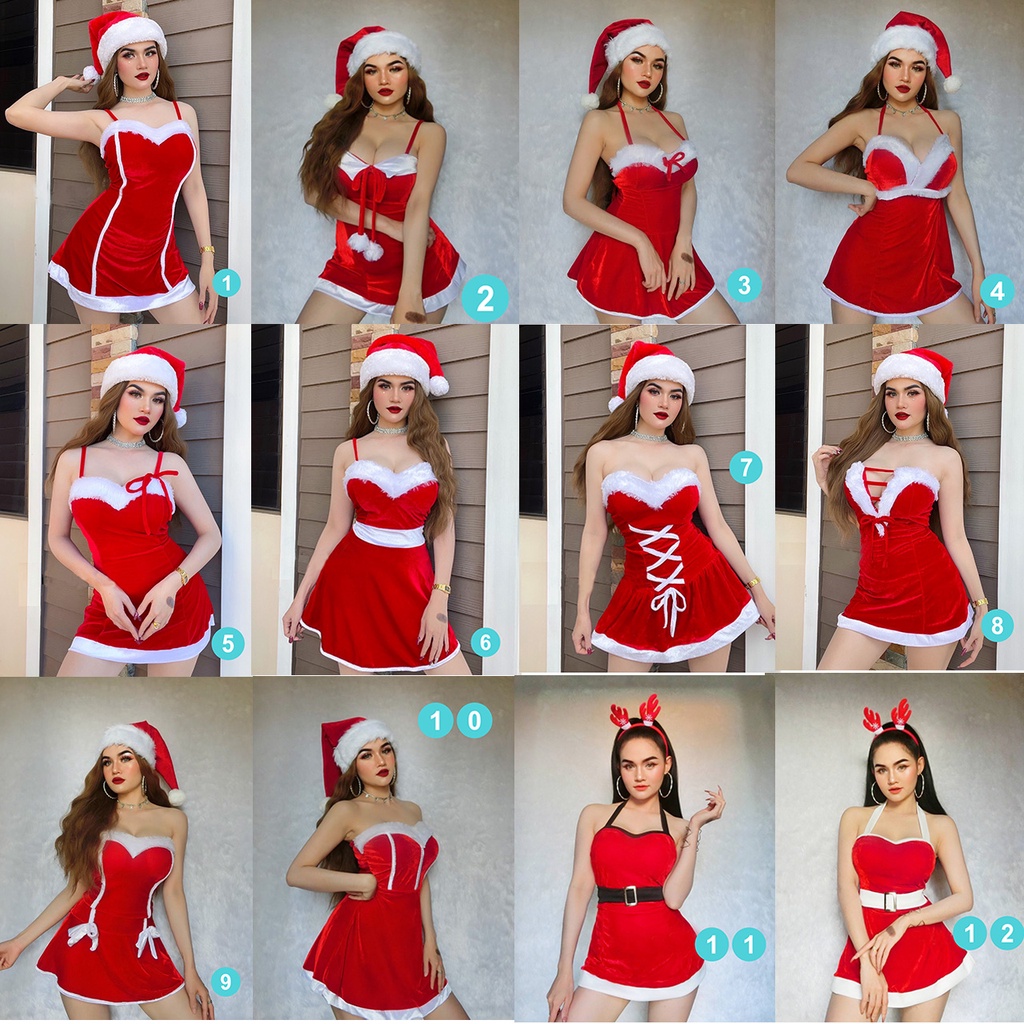 ชุดแซนตี้ คริสมาสต์ พร้อมส่งจาก กทม. Christmas dress Santa Claus Christmas Fancy Dress