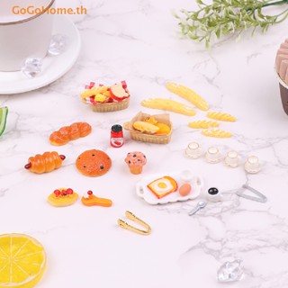 Gogo ขนมปังปิ้ง ไข่ กาแฟ ขนาดเล็ก สําหรับบ้านตุ๊กตา 1/12 TH