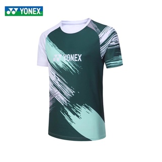 Yonex ใหม่ เสื้อกีฬาแบดมินตัน แขนสั้น ระบายอากาศ แห้งเร็ว สําหรับผู้ชาย และผู้หญิง 21070