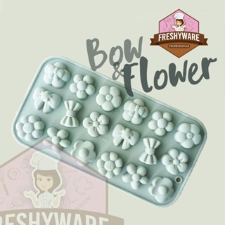 พิมพ์ซิลิโคน กัมมี่ ดอกไม้ โบว์ Bow and Flower พิมพ์ทำขนม พิมพ์วุ้น ชอคโกแลต Chocolate Gummy Silicone Mold ฟองดอง เยลลี่