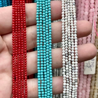 💕 รวมหิน 💕 หินนำโชค หินธรรมชาติ ขนาดจิ๋ว 2 มิล ( 2 mm ) Best seller gems stones 2 mm round full stand for diy