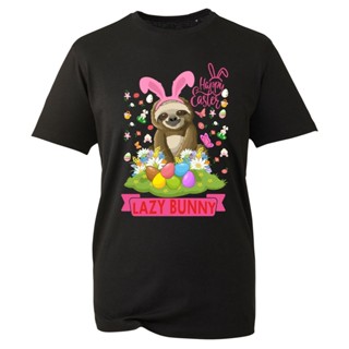 Happy Easter Lazy Bunny TShirt, Funny Sloth Rabbit Egg Jesus  Unisex Top